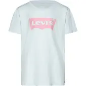 Levi's T-Shirt KIDS "LVG BATWING TEE", Mädchen, Gr. 16 (164), blau (country air), Jersey, Obermaterial: 100% Baumwolle, Basic schmal hüftlang, Rundhals, abgesteppte Kante, Shirts T-Shirt, for GIRLS
