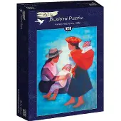 Blue Bird Puzzle Kunstpuzzle Louis Toffoli Famille Péruvienne 1000 Teile