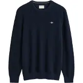 Gant für Herren. 8030291 Jersey Textured marineblau (XL), Lässig, Bio-Baumwolle