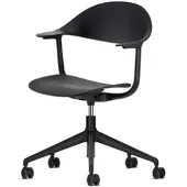 Vitra Bürodrehstuhl Mynt basic dark RE schwarz, Designer Erwan Bouroullec, 63.5x81.5-93.5x53 cm