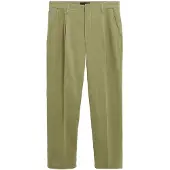 Armedangels TAAMIR PLISSIERTE CHINOHOSE | Bio-Baumwoll-Mix - grün (34)