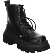 Buffalo Mave Lace UP Damenschuhe Schnürstiefel Schwarz Freizeit