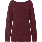 Bonprix Strickpullover strukturierte Strickqualität, mit U-Boot-Ausschnitt und weitem Langarm