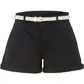Bonprix Shorts aus Baumwolle und Elasthan, Regular Fit, mit umgeschlagenem Saum