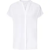 Bonprix Kurzarmbluse Oversize Passform, mit V-Ausschnitt, mit Umlegekragen