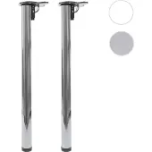 Mendler 2er-Set Tischbein HWC-H34, für Schreibtisch Esstischfuß Tischgestell, klappbar 72cm Edelstahl-Optik