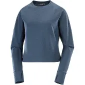 Salomon - Women's Sntial Lightwarm Crew Neck - Fleecepullover Gr M blau