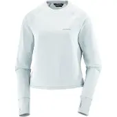 Salomon - Women's Sntial Lightwarm Crew Neck - Fleecepullover Gr M grau/weiß