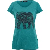 Bonprix T-Shirt Regular Fit, Kurzarm, mit Frontprint, Rundhalsausschnitt