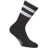 Alpacasocks - Merino Casual Stripes - Multifunktionssocken Gr 45-48 schwarz
