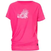 Super.natural - Women's Flower Sneakers Loose Tee - Merinoshirt Gr XS rosa