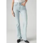 Levi's Schlagjeans "726 HR FLARE", Damen, Gr. 30, Länge 32, blau (flip through), Web, Obermaterial: 85% Baumwolle, 7% Lyocell, 6% Elastomultiester, 2% Elasthan, bootcut fit lang, Jeans Schlagjeans