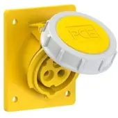 Pce 4132-4f8 CEE-Anbausteckdose schräg (80x97mm) 16A 3p 4h IP67 41324f8