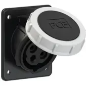 Pce 4142-7f8 CEE-Anbausteckdose schräg (80x97mm) 16A 4p 7h IP67 41427f8