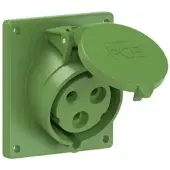 Pce 423-10f9 CEE-Anbausteckdose schräg (92x100mm) 32A 3p 10h IP44/IP54 42310f9