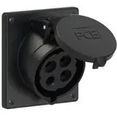 Pce 424-7f9 CEE-Anbausteckdose schräg (92x100mm) 32A 4p 7h IP44/IP54 4247f9