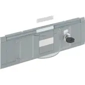 Hager GBKEV08031LAN Modularblende GKEV03, OT80, Transpartentabdeckung, Schloß, Beschriftung, alu