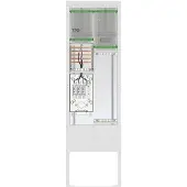 ABN SB205ZL1513 Straßenbeleuchtung Anschlusssäule 1 ZP,TSG,5pol Leerplatz 250x750, IP54 ZP-Abd,, HAK