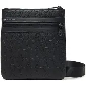 Armani Exchange Flache Umhängetasche Borsa, Schwarz One Size