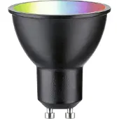 Paulmann LED-Leuchtmittel "Smart Reflektor matt 350lm 2200K-6500K 230V", Energieeffizienz: F, schwarz, L:5,5cm Ø:5cm, Leuchtmittel, LED-Leuchtmittel