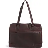 The Chesterfield Brand Schultertasche mit Laptopfach Branson Shoulderbag Brown dunkelbraun