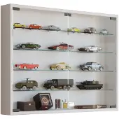 VCM Wandregal "Hängevitrine Wandvitrine Sammel Deko Mandosa L", weiß, B:80cm T:10cm, Regale, Wandregal
