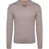 Suitable Merino Pullover V-Ausschnitt Greige