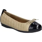 Josef seibel Ballerina "Pippa 76, schwarz-beige", Damen, Gr. 37, schwarz (schwarz, beige), Obermaterial: 100% Rindsleder Leather cow., Schuhe Ballerina