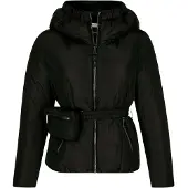 Alba Moda Steppjacke "Steppjacke Steppjacke mit abnehmbarer Bauchtasche", Damen, Gr. 36, schwarz, Obermaterial: 100% Polyamid PA., Modern, Jacken Steppjacke