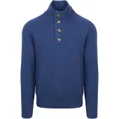Steppin' Out Mocker Pullover Lammwolle Royal Blau
