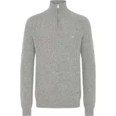 Kronstadt Troyer "Troyer KSDoors half Zip", Herren, Gr. L, grau (lt grau), Obermaterial: 70% Wolle mw. 30% Polyamid PA., Pullover Troyer