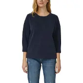 s.Oliver Sweatshirt , Damen, Gr. 40, blau (navy), Sweatware, Obermaterial: 47% Modal, 41% Polyester, 12% Elasthan, unifarben, bequem hüftbedeckend, Rundhals, Sweatshirts Sweatshirt, 3/3-Arm mit Stretch