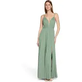 Vera Mont Abendkleid "Abendkleid mit Lurexfaden", Damen, Gr. 38, EURO, grün (grau, grün), Obermaterial: 92% Polyamid PA. 5% Polyester PES. 3% Elasthan EL., Kleider Abendkleid