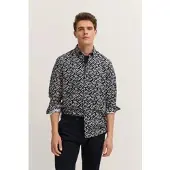 Bugatti Langarmhemd "Soft Cotton" mit floralem Muster und im Modern Fit