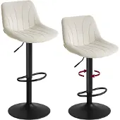 Vasagle Barhocker 2er Set, drehbar, höhenverstellbar, Samt
