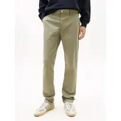 Tommy Hilfiger Chinohose TOMMY JEANS "SCANTON", Herren, Gr. 34, Länge 30, grün (utility sage), Twill, Obermaterial: 96% Baumwolle, 4% Elasthan, unifarben, slim fit lang, Hosen Chinohose, slim fit, Twill