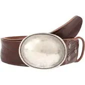 Rettungsring Gürtel Ledergürtel RETTUNGSRING GÜRTEL, Herren, Gr. 110, braun (dunkelbraun), Leder, unifarben, Gürtel Ledergürtel, mit austauschbarer Schließe »Oval Gewölbt Silber«