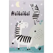 Kayoom Kinderteppich "Wonder 128" rechteckig 8 mm Höhe Kurzflor, Vegan, Fußbodenheizungsgeeignet, Zebra