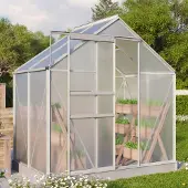 Vitavia Gewächshaus "Luna 2500", silber (silberfarben), B:195cm H:197cm T:131cm, Gewächshäuser, Gewächshaus