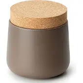 Continenta Keramikdose mit Korkdeckel, matt taupe 3832