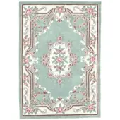 Theko Vintageteppich Ming , grün , Synthetische Fasern , Maße (cm): B: 290 H: 1