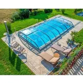 Novacomet Poolüberdachung e-line flat clear