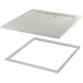 Bette BetteUltra Rechteck-Duschwanne mit Minimum-Wannenträger, 700x700x25mm, GlasurPlus