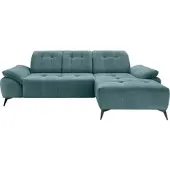 Home affaire Ecksofa "Fiore", petrol, B:280cm, 100% Polyester, Sofas, Ecksofa