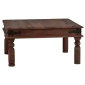 MiaMöbel Couchtisch Colombo Natur 80x80cm Massivholz Teak