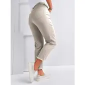 Kjbrand 1100000002199 "Betty Chino", Damen, Gr. 48, N-Gr, beige, Web, Obermaterial: 60% Baumwolle, 37% Polyamid, 3% Elasthan, bequem knöchellang, Hosen 1100000002199, mit Komfortbund