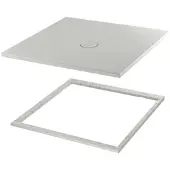 Bette BetteFloor Duschwanne mit Minimum-Wannenträger und Antirutsch Pro, 120x120cm
