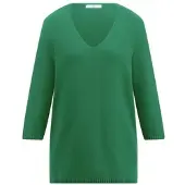 Emilia Lay V-Pullover 3/4-Arm grün