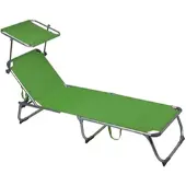 Garden Pleasure Gartenliege "KISO", silber (grau), Obermaterial: 70% PVC, 30% Polyester, Gartenliegen, Gartenliege