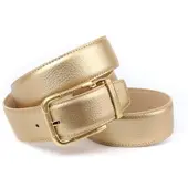 Anthoni Crown Ledergürtel , Damen, Gr. 100, gold, Rindsleder, Gürtel Ledergürtel